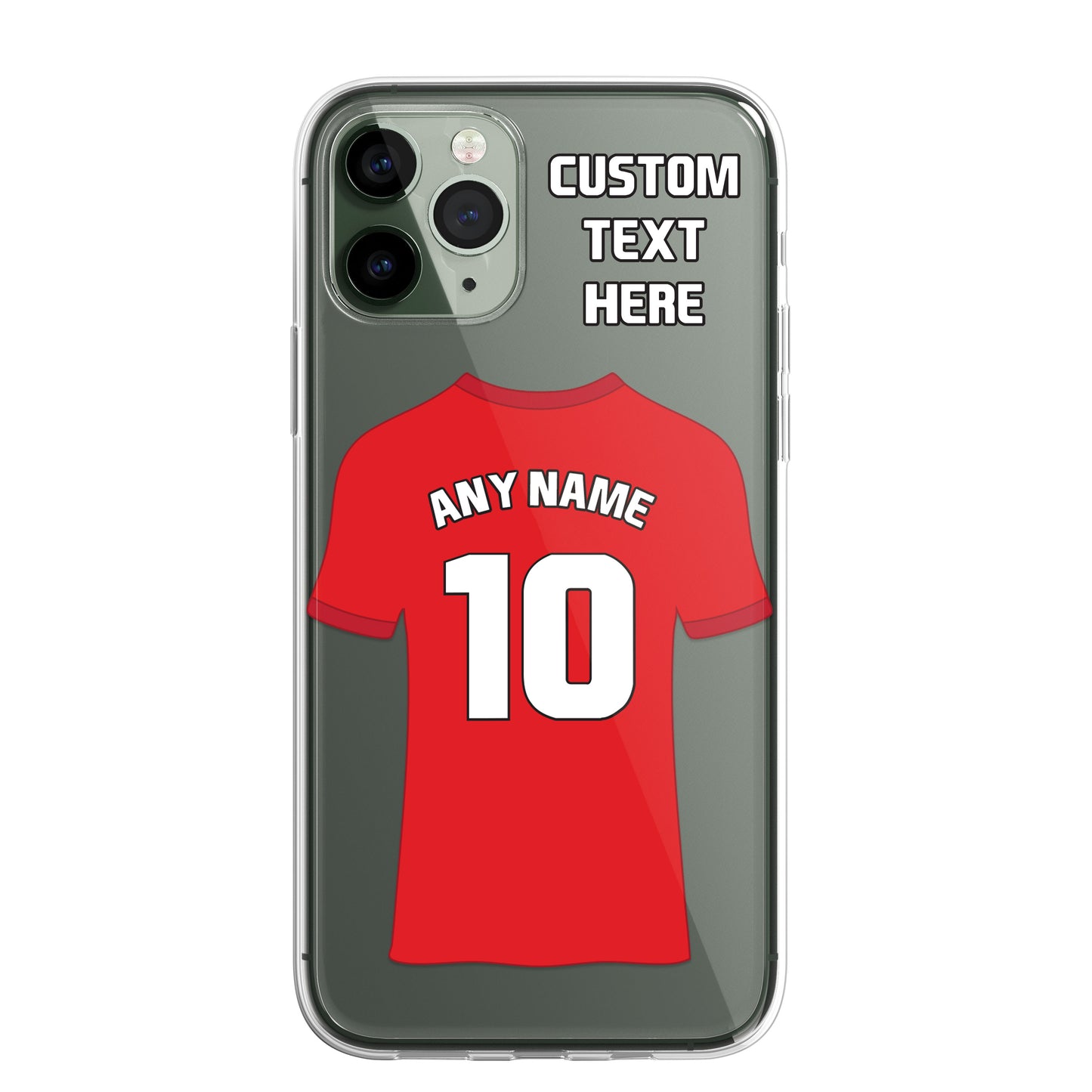 Personalised Phone Case Cover Football Premier Championship Team Shirt Style Custom for iPhone 16 15 14 13 12 11 Range