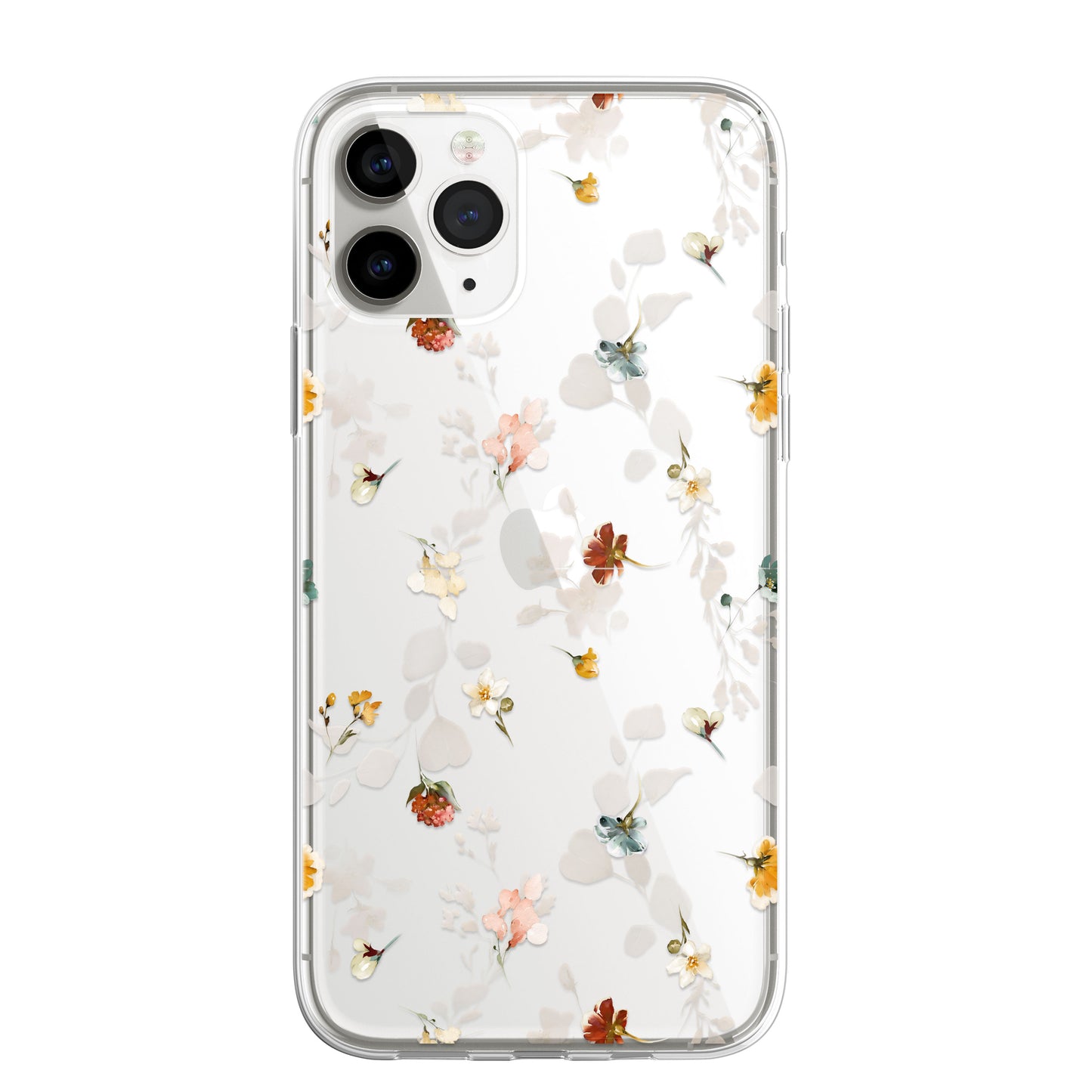 Personalised Floral CLEAR Phone Cover Case Custom For iPhone 12 Pro Max Mini +