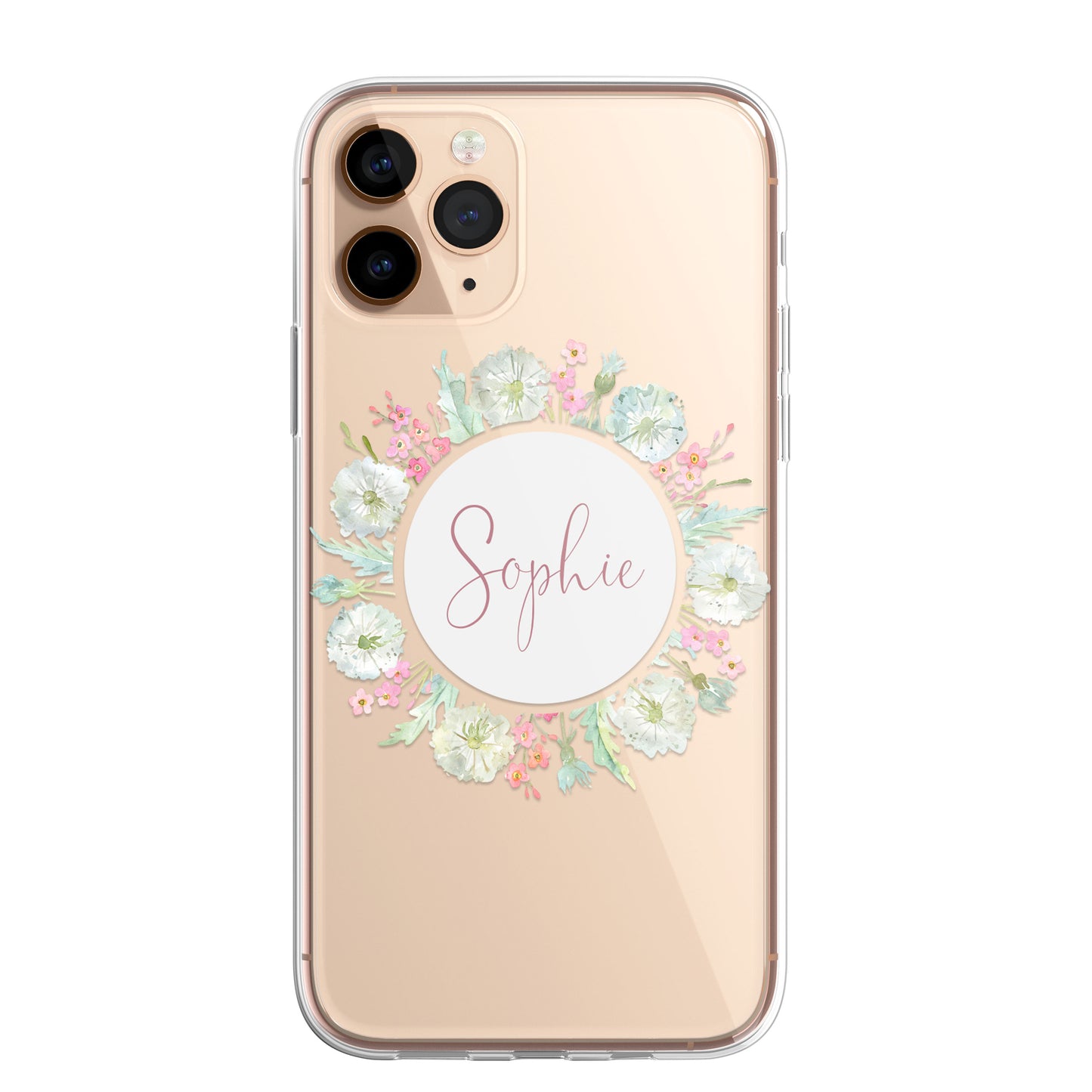 Personalised Floral Dandelion Custom CLEAR Cover Case Flower for iPhone 14 13 12