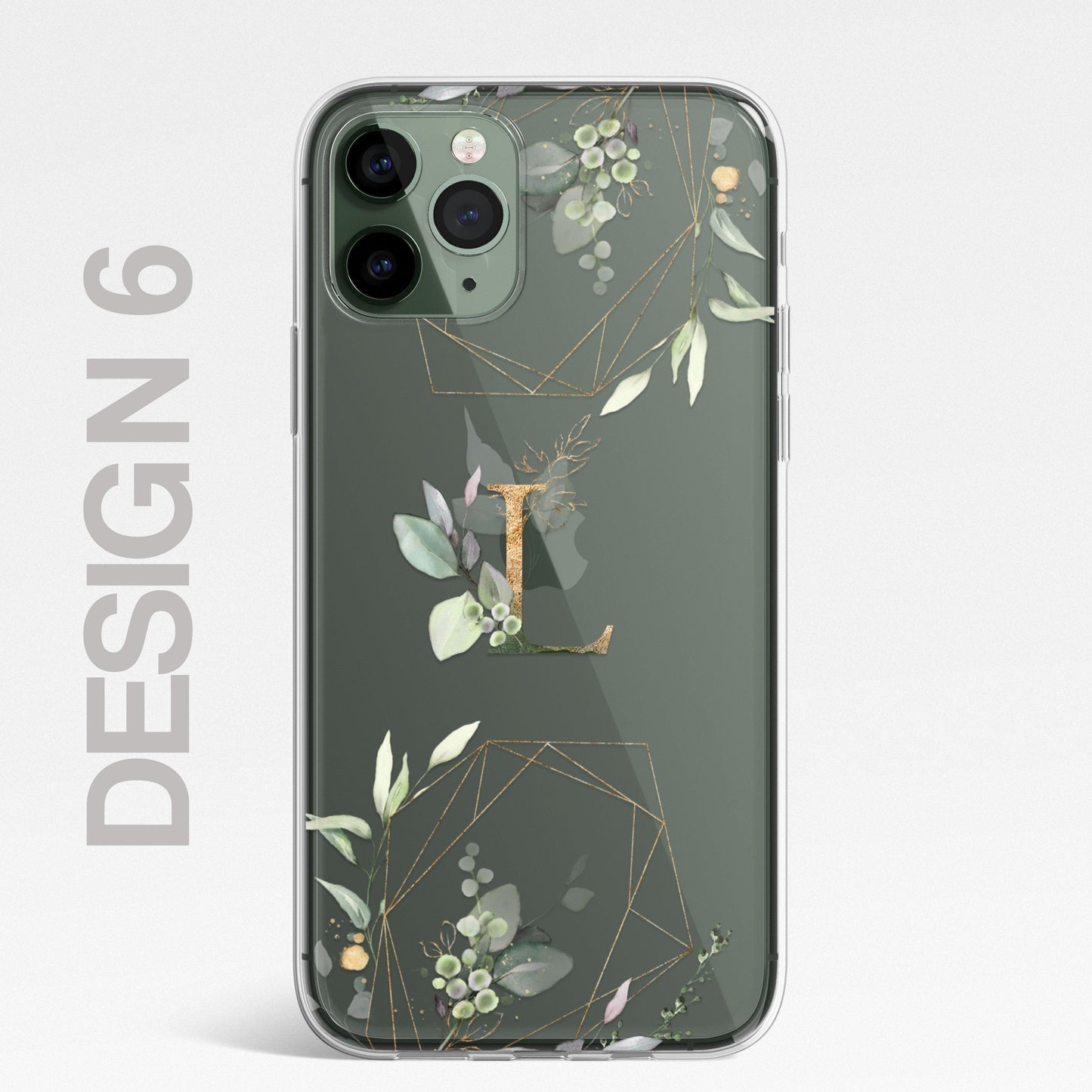 Personalised Floral Botanic Custom CLEAR Cover Case Flower for Samsung S21 S20