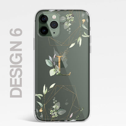 Personalised Floral Botanic Custom CLEAR Cover Case Flower for Samsung S21 S20