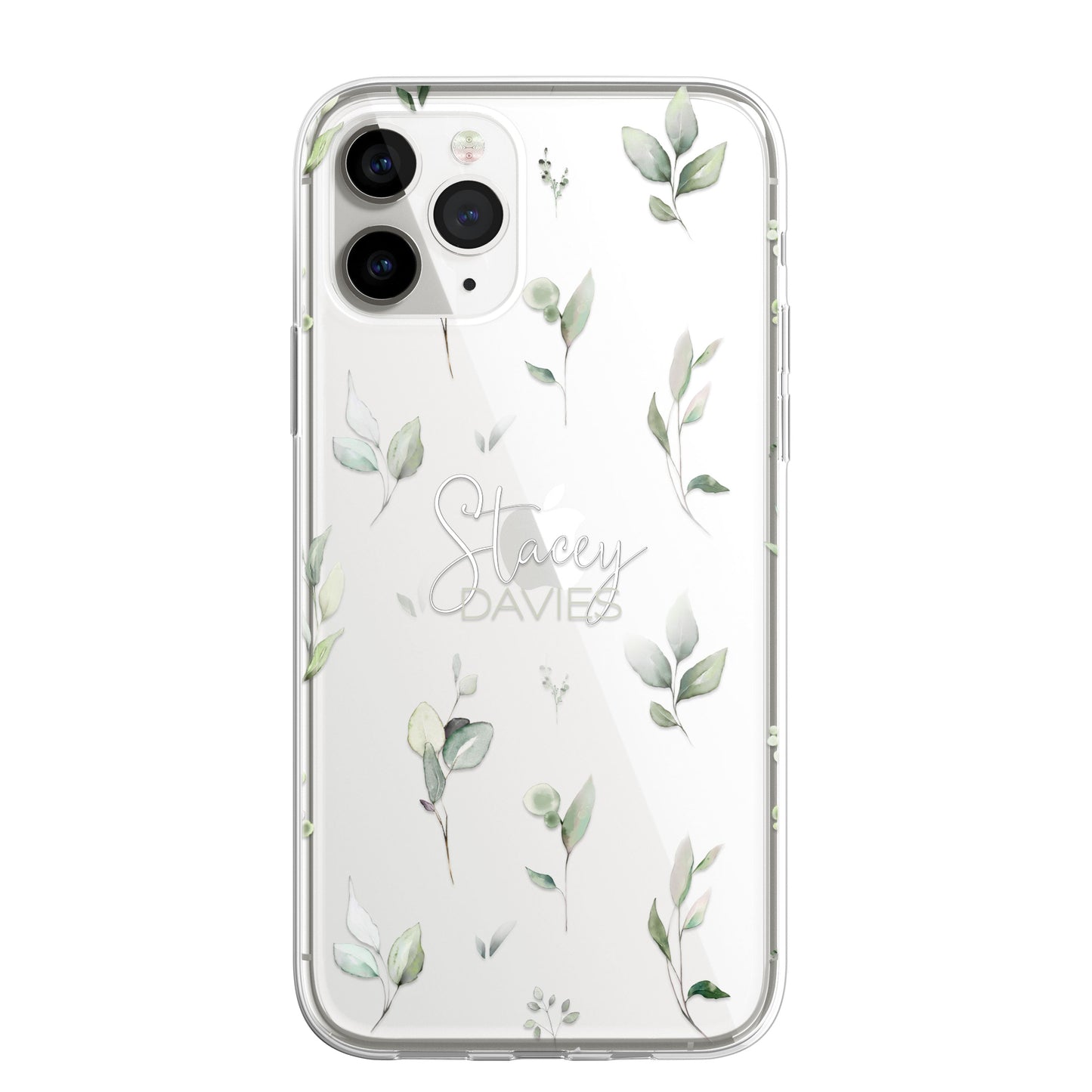 Personalised Floral Botanic Custom CLEAR Cover Case Flower for Samsung S21 S20